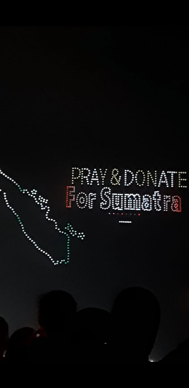 Drone Light Show - Cahaya Langit Jakarta Mendoakan Sumatra